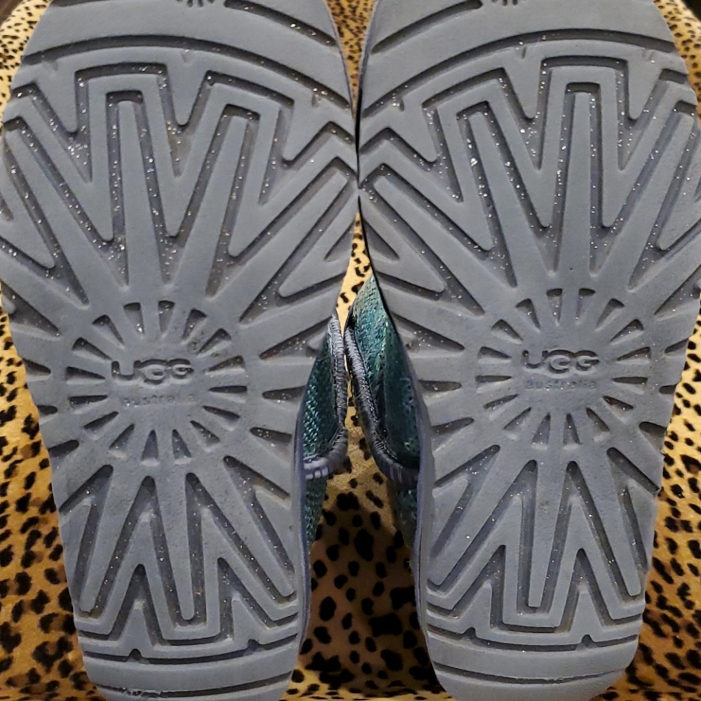 UGG Blue Sequined Short Boot Sz EU 36 US 5 - Picture 6 of 12